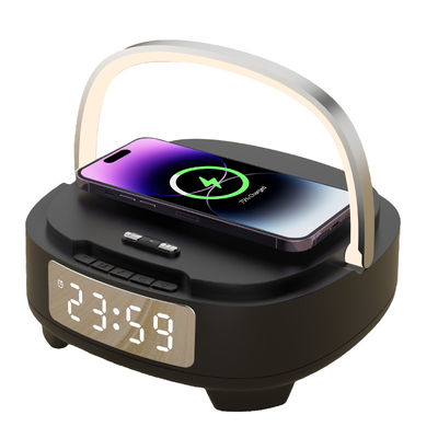 Porta-vozes ABS Bluetooth Qi Charger 4.2 Versão Com Relógio Alarme