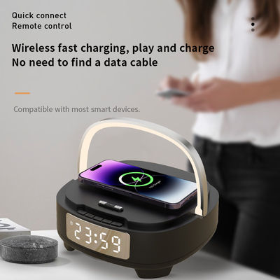 Porta-vozes ABS Bluetooth Qi Charger 4.2 Versão Com Relógio Alarme