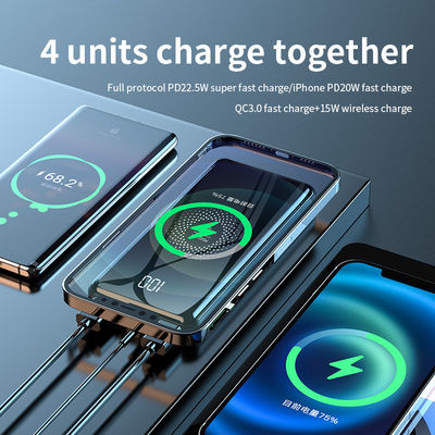 Multifuncional 2 em 1 Power Bank, carregamento rápido Carregador de telefone sem fio 10000mAh