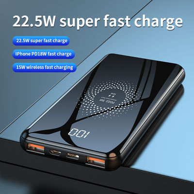 Black Samsung Fast Charge Pad de carregamento sem fio, 10000mah Power Bank 15w