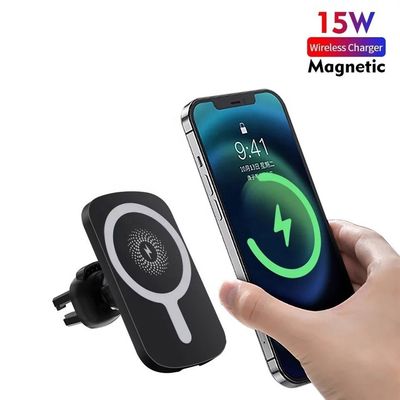 Carregador de carro compatível, carregador de carro Qi magnético 10W