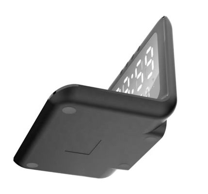 Oem Qi Standard Carregador de telefone sem fio Relógio de alarme Com pad de carregamento poderoso