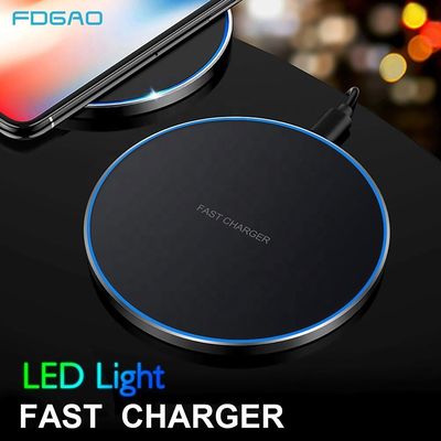 Liga de alumínio Samsung Fast Qi Pad de carregamento sem fio 10w Mobile