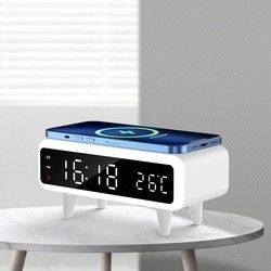 Relógio de carregador sem fio Qi compatível Distância de carregamento de 5 mm para telefone