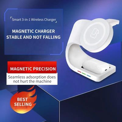 Inteligente Magnético 4 em 1 Carregador Rápido 10W Multi Função Para Android
