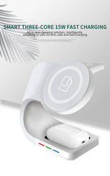 Inteligente Magnético 4 em 1 Carregador Rápido 10W Multi Função Para Android