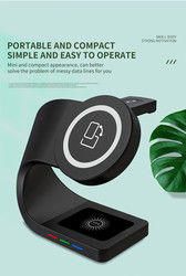 Inteligente Magnético 4 em 1 Carregador Rápido 10W Multi Função Para Android
