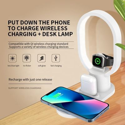 Carregador sem fio multifuncional magnético LED Airpods Iphone Usar relógio