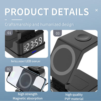 Fast Mobile Qi Wireless Charging Stand 15W 3 em 1 para relógio de telefone