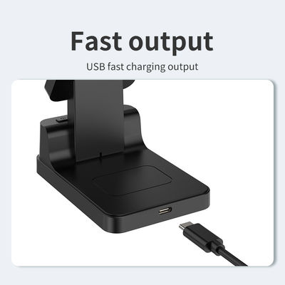Fast Mobile Qi Wireless Charging Stand 15W 3 em 1 para relógio de telefone
