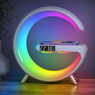 Fone de ouvido alarme colorido carregador sem fio, carregador de PC Qi