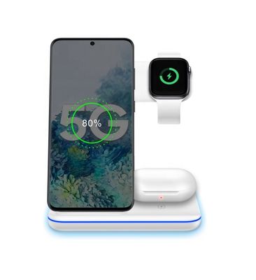 Carregador sem fio multifuncional Qi de curto-circuito 15w