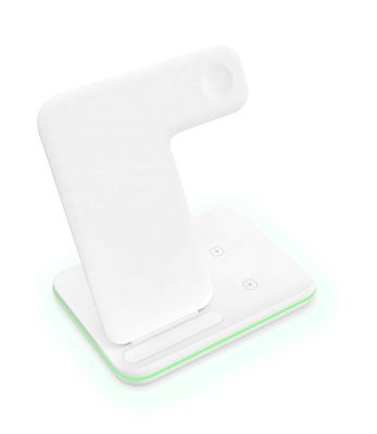 Carregador sem fio Qi à prova de fogo 15w 3 em 1 com lâmpada