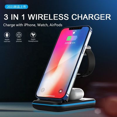 Fornecimento de energia rápido 4 em 1 Carregadores sem fio magnéticos Estação de carregamento Qi Apple