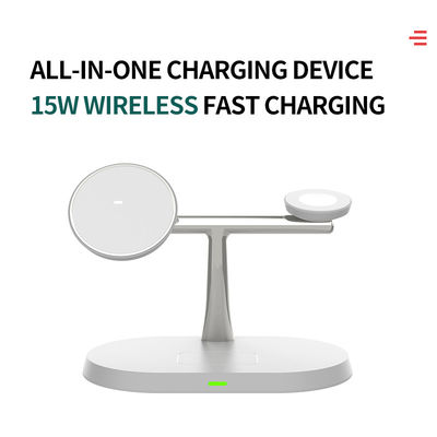 Carregador sem fio multifuncional de carregamento rápido, carregador sem fio Magsafing de 15 Watt