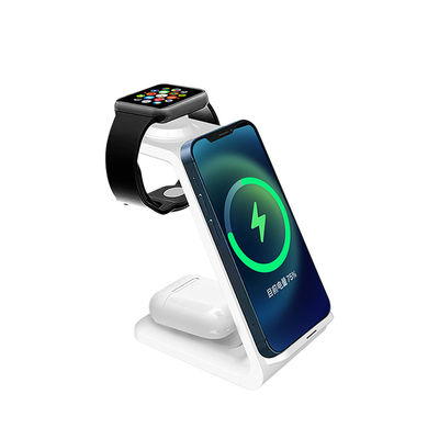 Multifunção Qi 3 In 1 15w Carregador sem fio Para Iphone Iwatch Tipo de suporte de telefone
