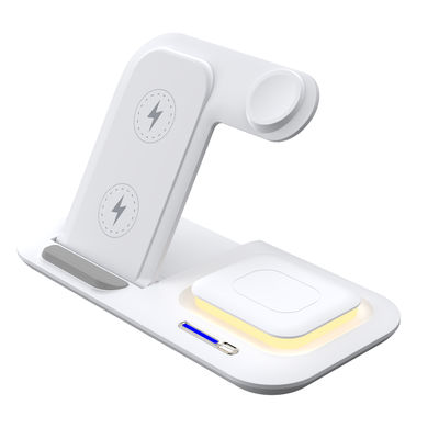 Comodidade Qi Wireless Charger Dock 15W 5 em 1 Estação de Carregamento Multifuncional