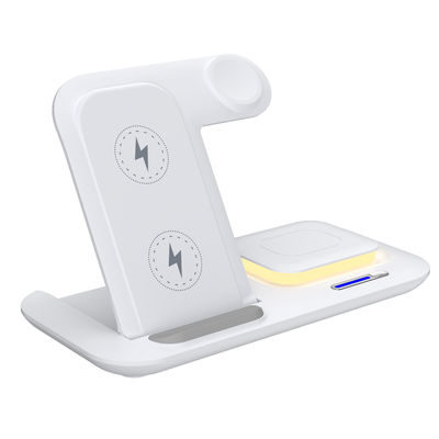 Carregador sem fio compatível LED dobrável, carregador magnético 15W