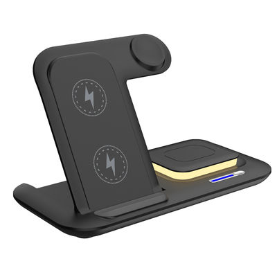 Comodidade Qi Wireless Charger Dock 15W 5 em 1 Estação de Carregamento Multifuncional