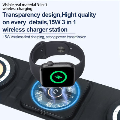 Pad de carregamento sem fio de carregamento rápido ABS magnético, carregador sem fio circular 107g