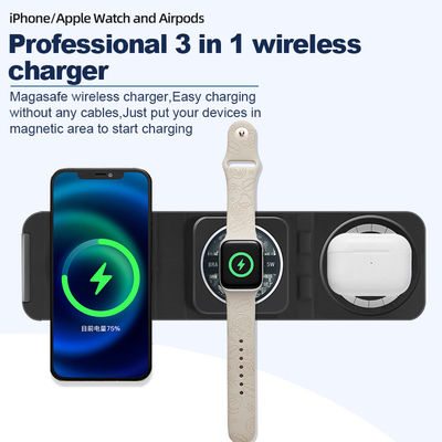 Pad de carregamento sem fio de carregamento rápido ABS magnético, carregador sem fio circular 107g