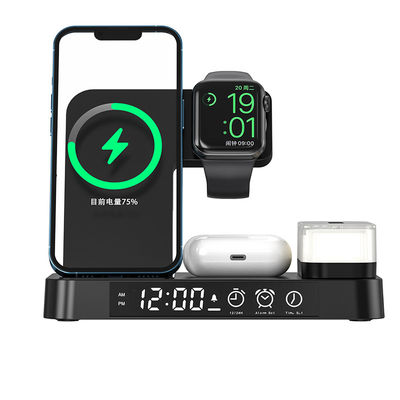 ABS Fast Qi Wireless Charging Stand Magnético com cabo USB