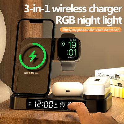 ABS Fast Qi Wireless Charging Stand Magnético com cabo USB
